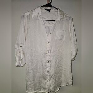 Vintage Timing Cream Button Up Blouse